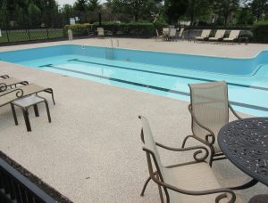 Pool deck slip-resistant